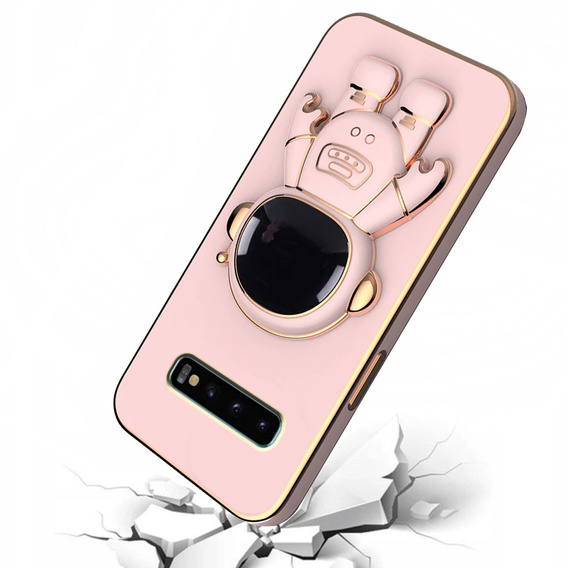 Obal na mobil pre Samsung Galaxy S10, Astronaut, ružové rose gold