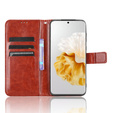 Klapkové puzdro pre Huawei P60 / P60 Pro, Crazy Horse Wallet, hnedé