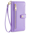 Klapkové puzdro pre OnePlus 12 5G, Wallet Zipper Pocket, fialové