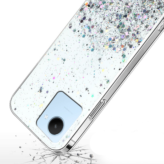 Obal na mobil pre Realme C30 / Narzo 50i Prime, Glittery, priehľadné