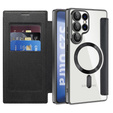 Klapkové puzdro pre Samsung Galaxy S25 Ultra, RFID Wallet MagSafe CamShield, čierne