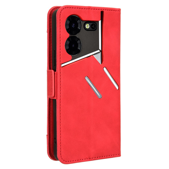 Klapkové puzdro pre Tecno Pova 5 Pro 4G, Card Slot, červené