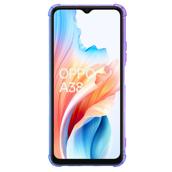 Puzdro pre Oppo A38 4G / Oppo A18 4G, Gradient Dropproof, Fialová / modrá