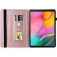 Obal na mobil pre Lenovo Tab M9, Wallet Pen Slot, butterflies, hnedé