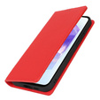 Klapkové puzdro pre Samsung Galaxy S25, Litchi Skin Grain, červené