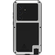 Love Mei Obal na mobil pre Samsung Galaxy S25 Ultra, armored with glass, sivé
