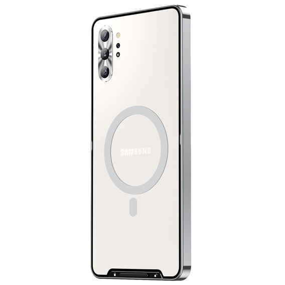 Ochranné puzdro na fotoaparát pre Samsung Galaxy Note 10+ Plus, CamShield MagSafe, priehľadný / strieborný