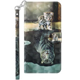 Klapkové puzdro pre Oppo A17, Wallet, Cat & Tiger