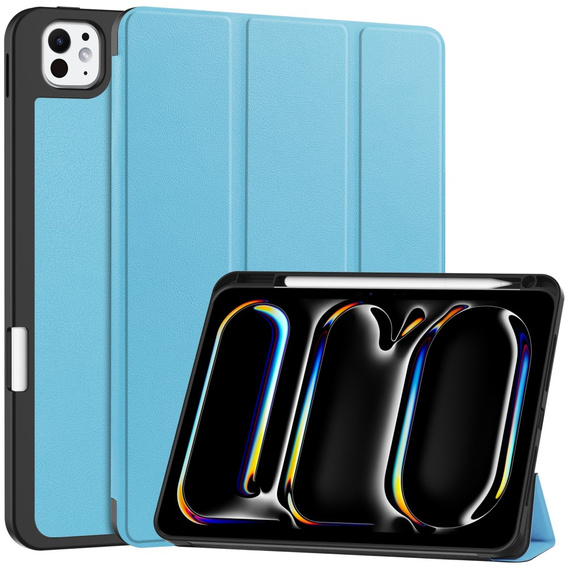 Puzdro pre iPad Pro 11" 2024 (5 gen.), Smartcase s priestorom pre stylus, modré