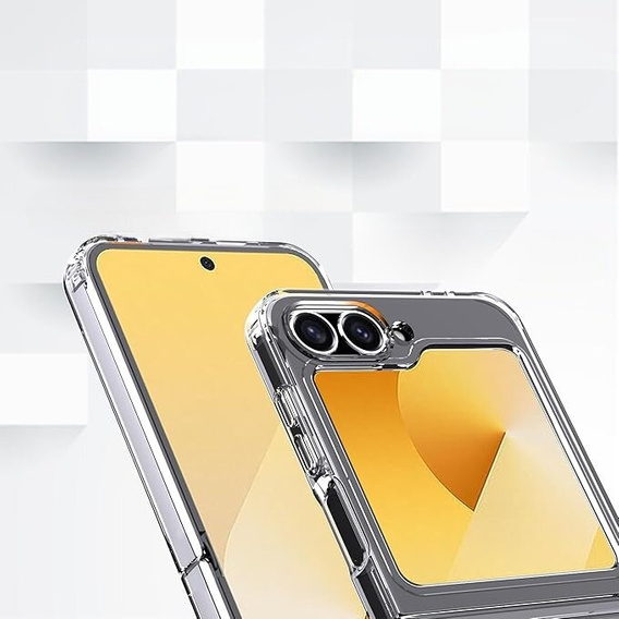 Obal na mobil pre Samsung Galaxy Z Flip7 FE / Z Flip6, Fusion Hybrid, priehľadné