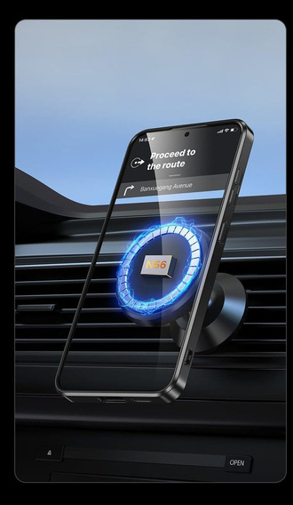 Puzdro pre Samsung Galaxy A56, Electro MagSafe, čierne + sklo na displej