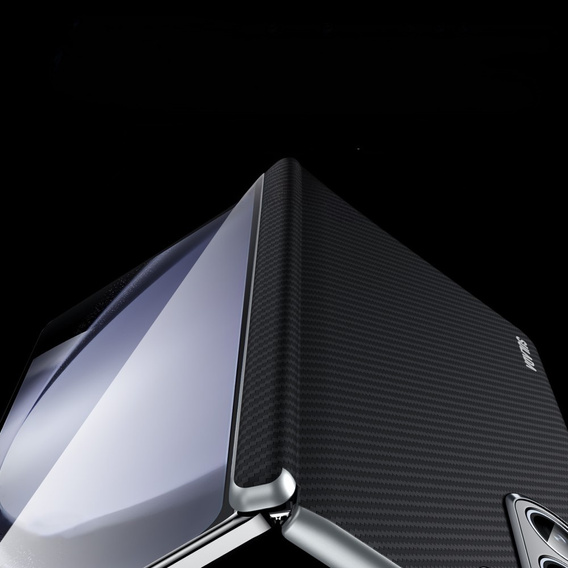 Puzdro SULADA z uhlíkových vlákien pre MagSafe pre Samsung Galaxy Z Fold6 5G, čierne