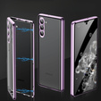 Puzdro pre Samsung Galaxy S23 Plus, Magnetic Dual Glass, fialové