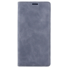 Puzdro pre Samsung Galaxy A54, ERBORD Vintage, peňaženka s chlopňou, sivé