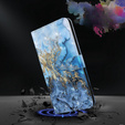 Klapkové puzdro pre Oppo A17, Wallet, Marble modré