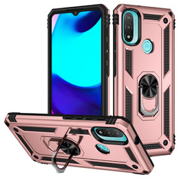 Pancierované obal na mobil pre Motorola Moto E20/E30/E40, Nox Case Ring, ružové rose gold
