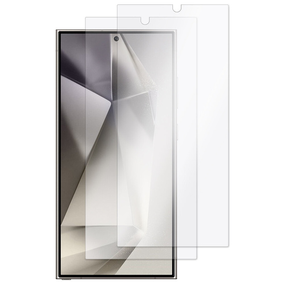 2x tvrdené sklo pre Samsung Galaxy S24 Ultra, ERBORD 9H Hard Glass na displeji