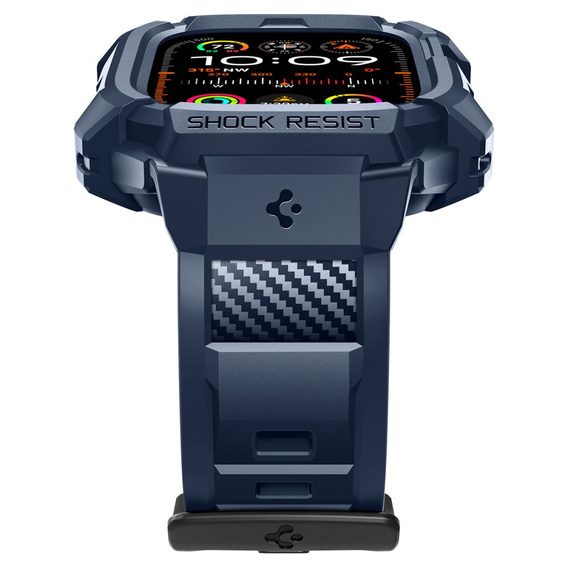 Pasek z etui Spigen do Apple Watch Ultra 49mm, Rugged Armor Pro, Czarny