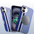 Puzdro pre iPhone 16, Carbon Fiber MagSafe, modré