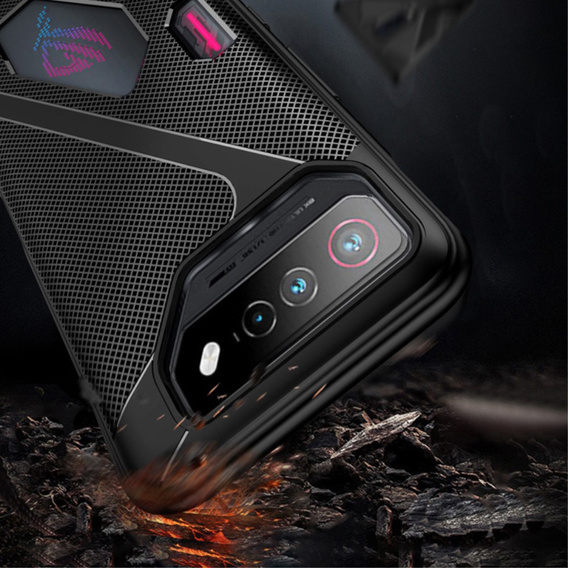 Obal na mobil pre Asus ROG Phone 7 5G, Carbon Gel, čierne