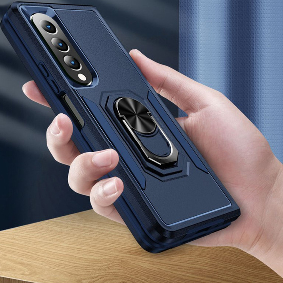 Pancierované obal na mobil pre do Samsung Galaxy Z Fold 4 5G, Nox Case Ring, modré