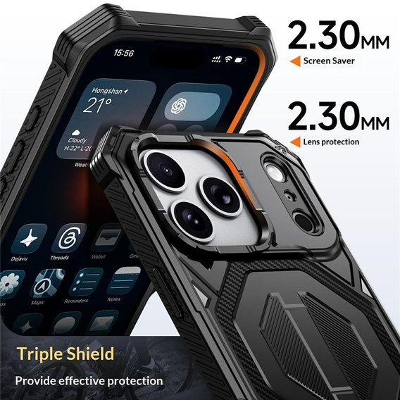 Ochranné puzdro kompatibilné s MagSafe so stojanom pre iPhone 17 Pro Max