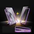 Puzdro pre Samsung Galaxy S24 Ultra, Tongate MECH Series Clip, transparentné / fialové