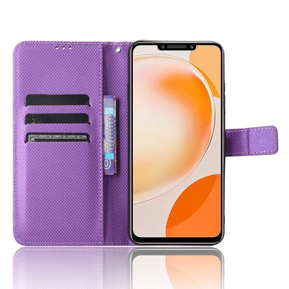 Klapkové puzdro pre Huawei Nova Y91 4G, Wallet Smart Magnet, fialové