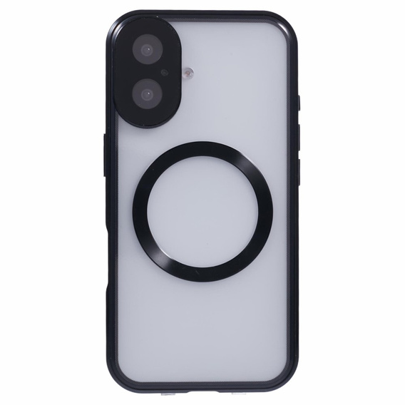 Magnetické puzdro Dual Glass MagSafe pre iPhone 16, čierne