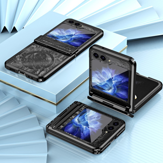 Puzdro pre Samsung Galaxy Z Flip7 FE / Z Flip6, Mechanical Legend, čierne
