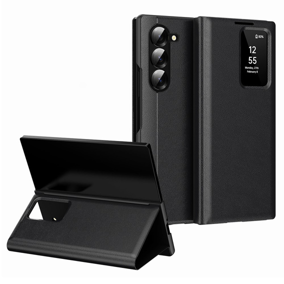 Flipové puzdro pre Samsung Z Fold5 5G, Smart View Wallet, čierne