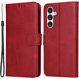 Klapkové puzdro pre Samsung Galaxy A54 5G, Leather Wallet, červené
