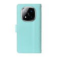 Puzdro s chlopňou pre Xiaomi Redmi Note 14 Pro 5G / Xiaomi Redmi Note 14 Pro+ 5G / Xiaomi Poco X7 5G, Rhombus Crossbody Leather, zelený
