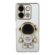 Puzdro pre Xiaomi Redmi Note 13 5G, Astronaut, biele + tvrdené sklo 9H