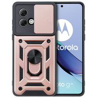 Obal na mobil pre Motorola Moto G84 5G, CamShield Slide, ružové rose gold