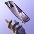 Puzdro pre iPhone 15 Pro Max, Magnetic Dual Glass, fialové