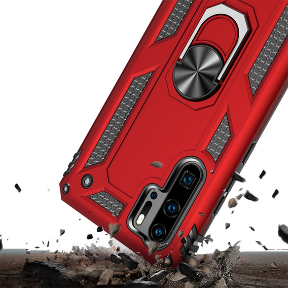 Pancierované obal na mobil pre Huawei P30 Pro, Nox Case Ring, červené