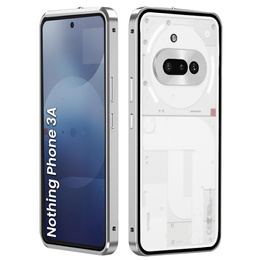 Puzdro pre Nothing Phone 3A, Frame Case, strieborné