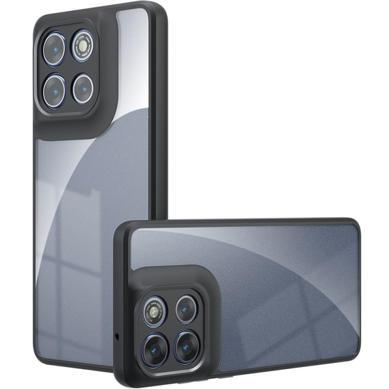 Puzdro pre Xiaomi Redmi 15 5G / 4G, s ochranou fotoaparátu, priehľadné s čiernymi stranami