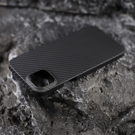 Puzdro pre iPhone 13, Aramid Fiber Cover, čierne