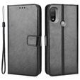 Klapkové puzdro pre Motorola Moto E20/E30/E40, Crazy Horse Wallet, čierne