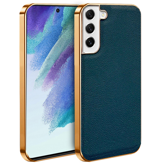 Obal na mobil pre Samsung Galaxy S21 FE 5G, Cowhide Leather, zelený