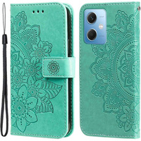 Klapkové puzdro pre Xiaomi Redmi Note 12 5G / POCO X5 5G, Mandala Flower, zelený