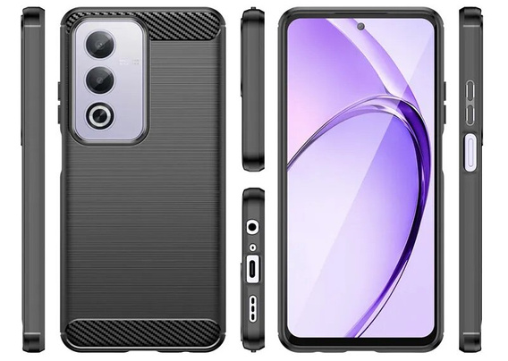 Obal na mobil pre Oppo A80, Carbon, čierne