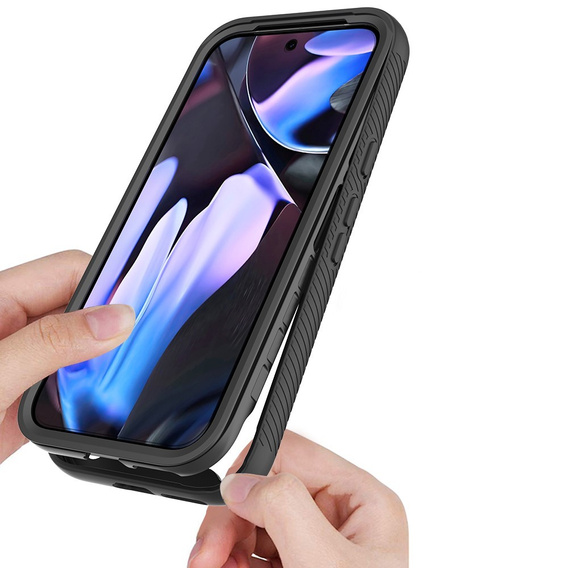 Puzdro pre Google Pixel 9a, Shockproof, s fóliou na displej, pre MagSafe, čierne