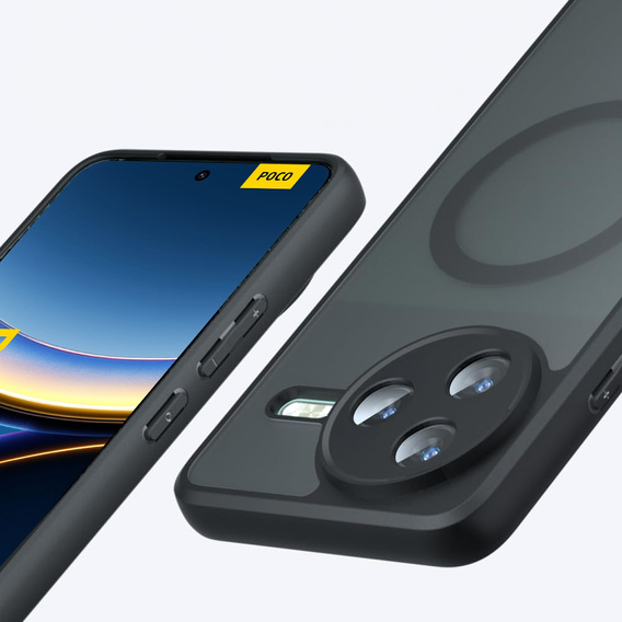 Puzdro pre Xiaomi Poco F7 Pro, pre MagSafe, ERBORD Matt Case, čierny