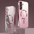 Puzdro pre Samsung Galaxy A56, Electro MagSafe, ružové rose gold + sklo na displej