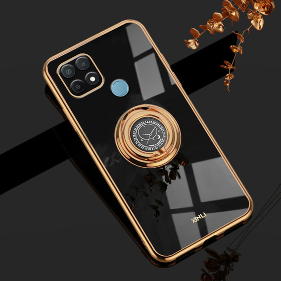 Obal na mobil pre Oppo A15 / A15s, Electro Ring, čierne