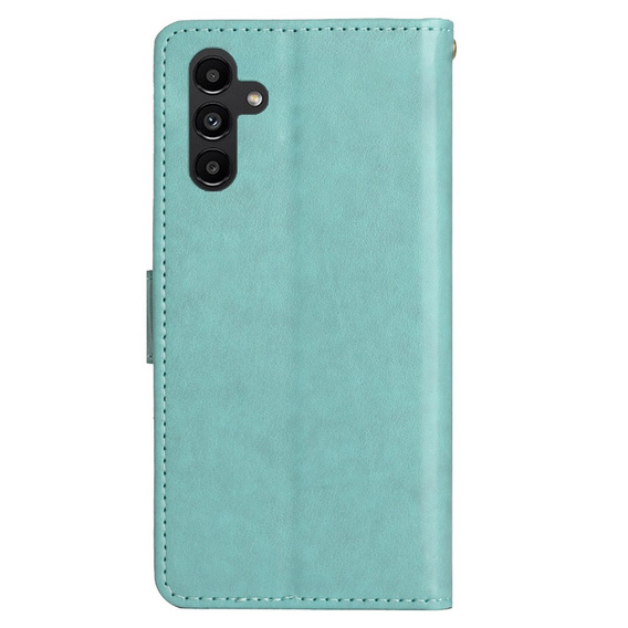 Klapkové puzdro pre Samsung Galaxy A25 5G, Butterfly, mätové + 9H sklo  