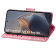 Klapkové puzdro pre Motorola Edge 60 / 60 Fusion, Butterfly, ružové rose gold
